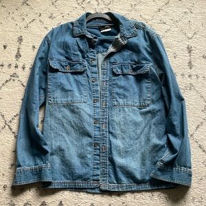 Original Use Blue Casual Button Down Shirt